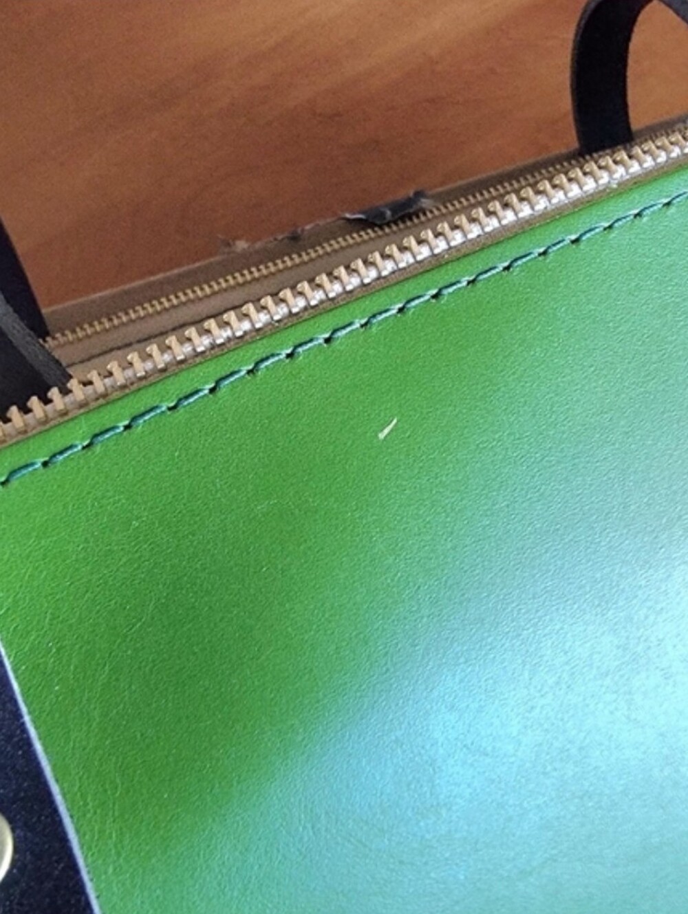 PORTLAND LEATHER GOODS PLG Green Apple Large Zippered Tote NEW - Picture 7 of 12